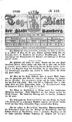 Tag-Blatt der Stadt Bamberg (Bamberger Tagblatt) Donnerstag 26. Juni 1856