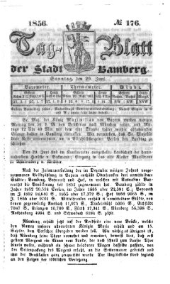 Tag-Blatt der Stadt Bamberg (Bamberger Tagblatt) Sonntag 29. Juni 1856