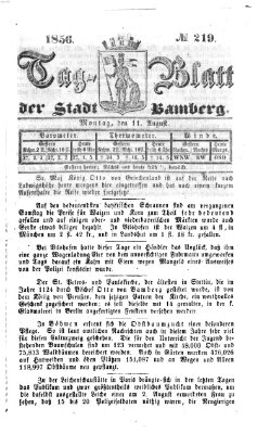Tag-Blatt der Stadt Bamberg (Bamberger Tagblatt) Montag 11. August 1856