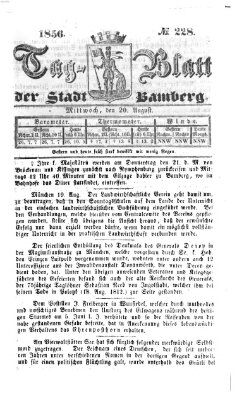 Tag-Blatt der Stadt Bamberg (Bamberger Tagblatt) Mittwoch 20. August 1856
