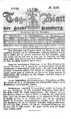 Tag-Blatt der Stadt Bamberg (Bamberger Tagblatt) Sonntag 16. November 1856