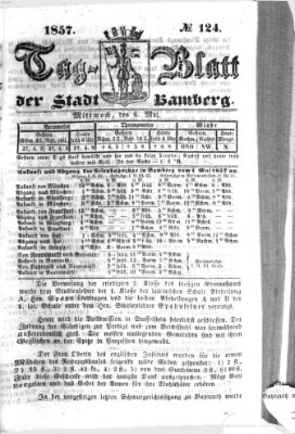 Tag-Blatt der Stadt Bamberg (Bamberger Tagblatt) Mittwoch 6. Mai 1857