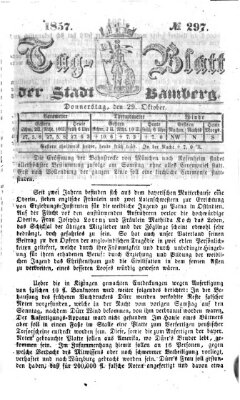 Tag-Blatt der Stadt Bamberg (Bamberger Tagblatt) Donnerstag 29. Oktober 1857