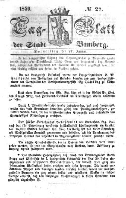 Tag-Blatt der Stadt Bamberg (Bamberger Tagblatt) Donnerstag 27. Januar 1859
