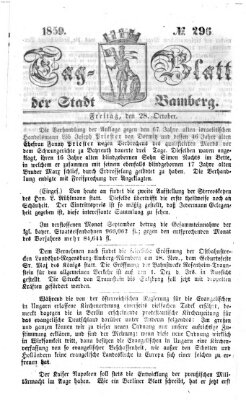 Tag-Blatt der Stadt Bamberg (Bamberger Tagblatt) Freitag 28. Oktober 1859