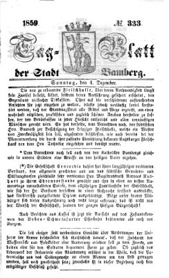 Tag-Blatt der Stadt Bamberg (Bamberger Tagblatt) Sonntag 4. Dezember 1859