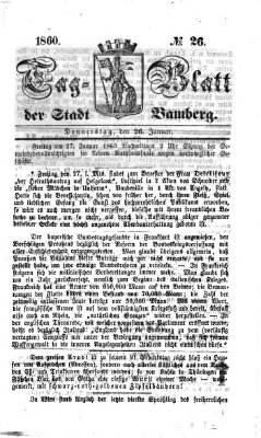 Tag-Blatt der Stadt Bamberg (Bamberger Tagblatt) Donnerstag 26. Januar 1860