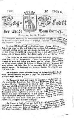 Tag-Blatt der Stadt Bamberg (Bamberger Tagblatt) Sonntag 30. Dezember 1860