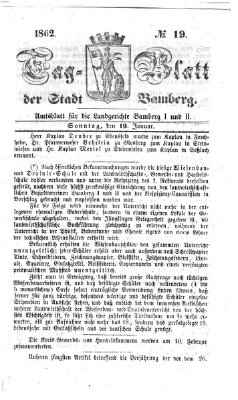 Tag-Blatt der Stadt Bamberg (Bamberger Tagblatt) Sonntag 19. Januar 1862