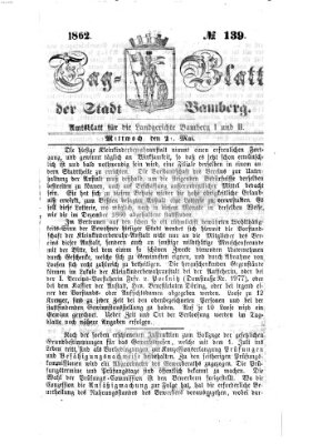 Tag-Blatt der Stadt Bamberg (Bamberger Tagblatt) Mittwoch 21. Mai 1862