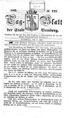 Tag-Blatt der Stadt Bamberg (Bamberger Tagblatt) Dienstag 1. Juli 1862