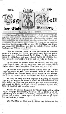 Tag-Blatt der Stadt Bamberg (Bamberger Tagblatt) Freitag 31. Oktober 1862
