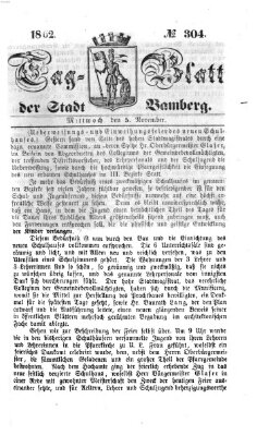 Tag-Blatt der Stadt Bamberg (Bamberger Tagblatt) Mittwoch 5. November 1862