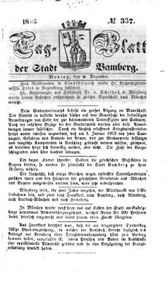 Tag-Blatt der Stadt Bamberg (Bamberger Tagblatt) Montag 8. Dezember 1862