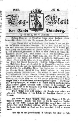 Tag-Blatt der Stadt Bamberg (Bamberger Tagblatt) Dienstag 6. Januar 1863