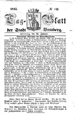 Tag-Blatt der Stadt Bamberg (Bamberger Tagblatt) Freitag 30. Januar 1863