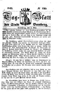 Tag-Blatt der Stadt Bamberg (Bamberger Tagblatt) Samstag 2. Mai 1863