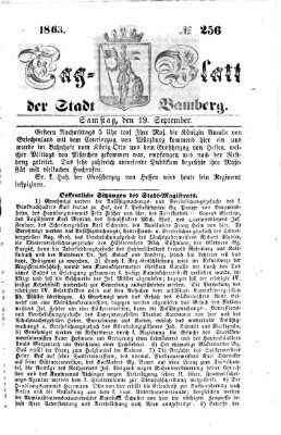 Tag-Blatt der Stadt Bamberg (Bamberger Tagblatt) Samstag 19. September 1863