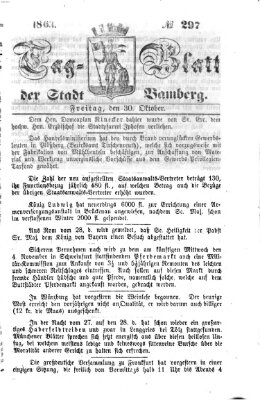 Tag-Blatt der Stadt Bamberg (Bamberger Tagblatt) Freitag 30. Oktober 1863