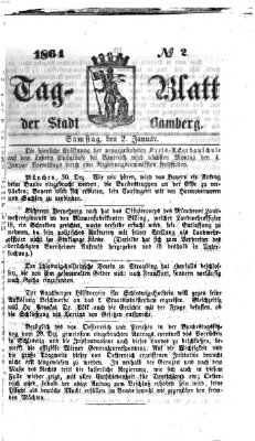 Tag-Blatt der Stadt Bamberg (Bamberger Tagblatt) Samstag 2. Januar 1864