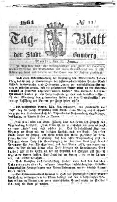 Tag-Blatt der Stadt Bamberg (Bamberger Tagblatt) Montag 11. Januar 1864