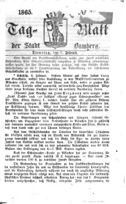 Tag-Blatt der Stadt Bamberg (Bamberger Tagblatt) Dienstag 7. Februar 1865