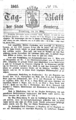 Tag-Blatt der Stadt Bamberg (Bamberger Tagblatt) Dienstag 14. März 1865