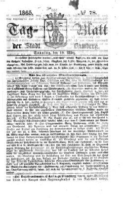 Tag-Blatt der Stadt Bamberg (Bamberger Tagblatt) Sonntag 19. März 1865