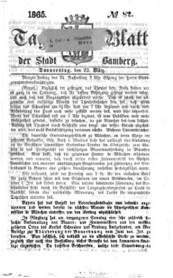 Tag-Blatt der Stadt Bamberg (Bamberger Tagblatt) Donnerstag 23. März 1865