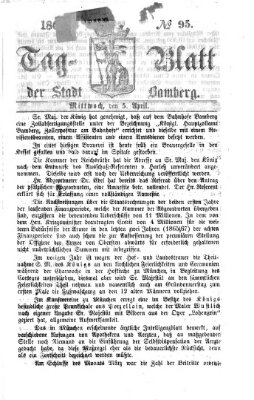 Tag-Blatt der Stadt Bamberg (Bamberger Tagblatt) Mittwoch 5. April 1865