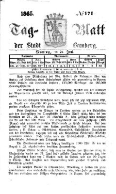 Tag-Blatt der Stadt Bamberg (Bamberger Tagblatt) Montag 26. Juni 1865