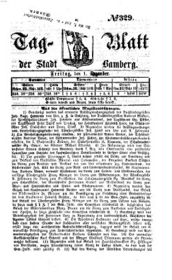 Tag-Blatt der Stadt Bamberg (Bamberger Tagblatt) Freitag 1. Dezember 1865