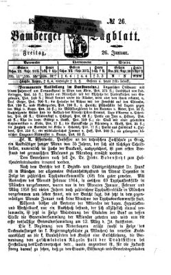 Bamberger Tagblatt Freitag 26. Januar 1866