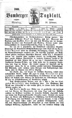 Bamberger Tagblatt Montag 26. Februar 1866