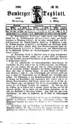 Bamberger Tagblatt Sonntag 4. März 1866