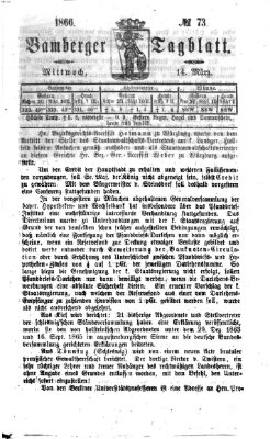 Bamberger Tagblatt Mittwoch 14. März 1866