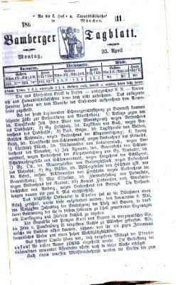 Bamberger Tagblatt Montag 23. April 1866