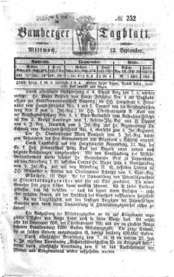Bamberger Tagblatt Mittwoch 12. September 1866