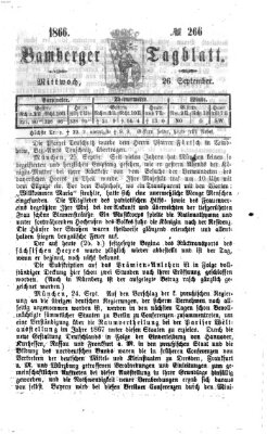 Bamberger Tagblatt Mittwoch 26. September 1866