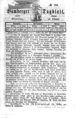 Bamberger Tagblatt Dienstag 16. Oktober 1866
