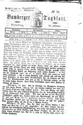 Bamberger Tagblatt Dienstag 19. Februar 1867