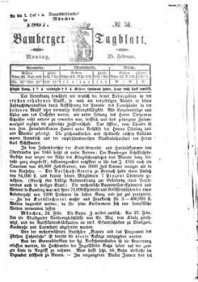 Bamberger Tagblatt Montag 25. Februar 1867