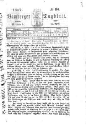 Bamberger Tagblatt Mittwoch 10. April 1867