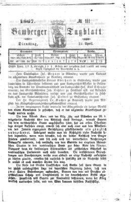 Bamberger Tagblatt Dienstag 23. April 1867