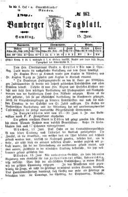Bamberger Tagblatt Samstag 15. Juni 1867