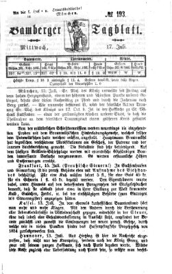 Bamberger Tagblatt Mittwoch 17. Juli 1867