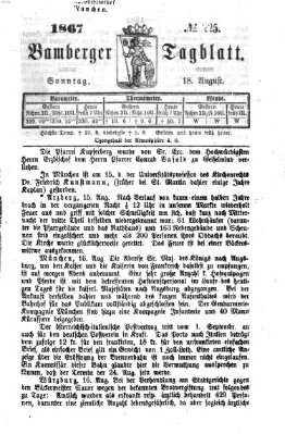 Bamberger Tagblatt Sonntag 18. August 1867