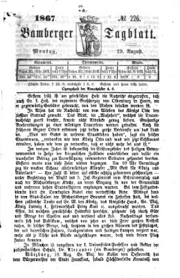 Bamberger Tagblatt Montag 19. August 1867