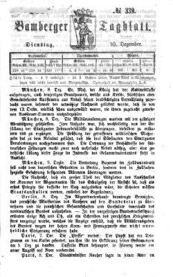 Bamberger Tagblatt Dienstag 10. Dezember 1867