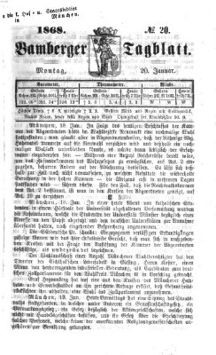 Bamberger Tagblatt Montag 20. Januar 1868